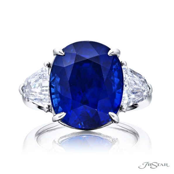 Oval Sapphire &amp; Diamond ring featuring a 13.05 ct mixed-cut sapphire