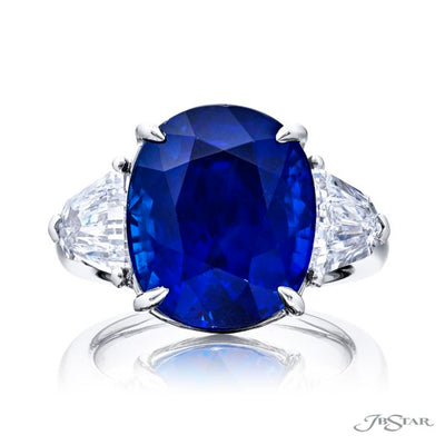 Oval Sapphire &amp; Diamond ring featuring a 13.05 ct mixed-cut sapphire