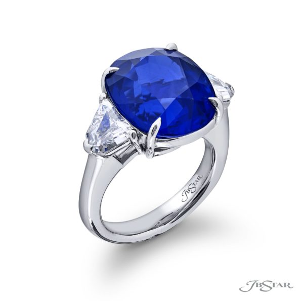 Oval Sapphire &amp; Diamond ring featuring a 13.05 ct mixed-cut sapphire