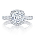 Round with Cushion Bloom Engagement Ring