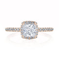 Princess with Cushion Bloom Engagement Ring