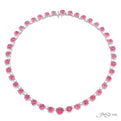 Pink Sapphire &amp; Diamond Necklace Round 58.42 ctw.