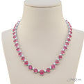 Pink Sapphire &amp; Diamond Necklace Round 58.42 ctw.