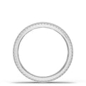 Bevel Edge Diamond Wedding Band in Satin Finish - 5mm