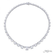 Diamond Necklace 3.18 ct. Certified Radiant-Cut