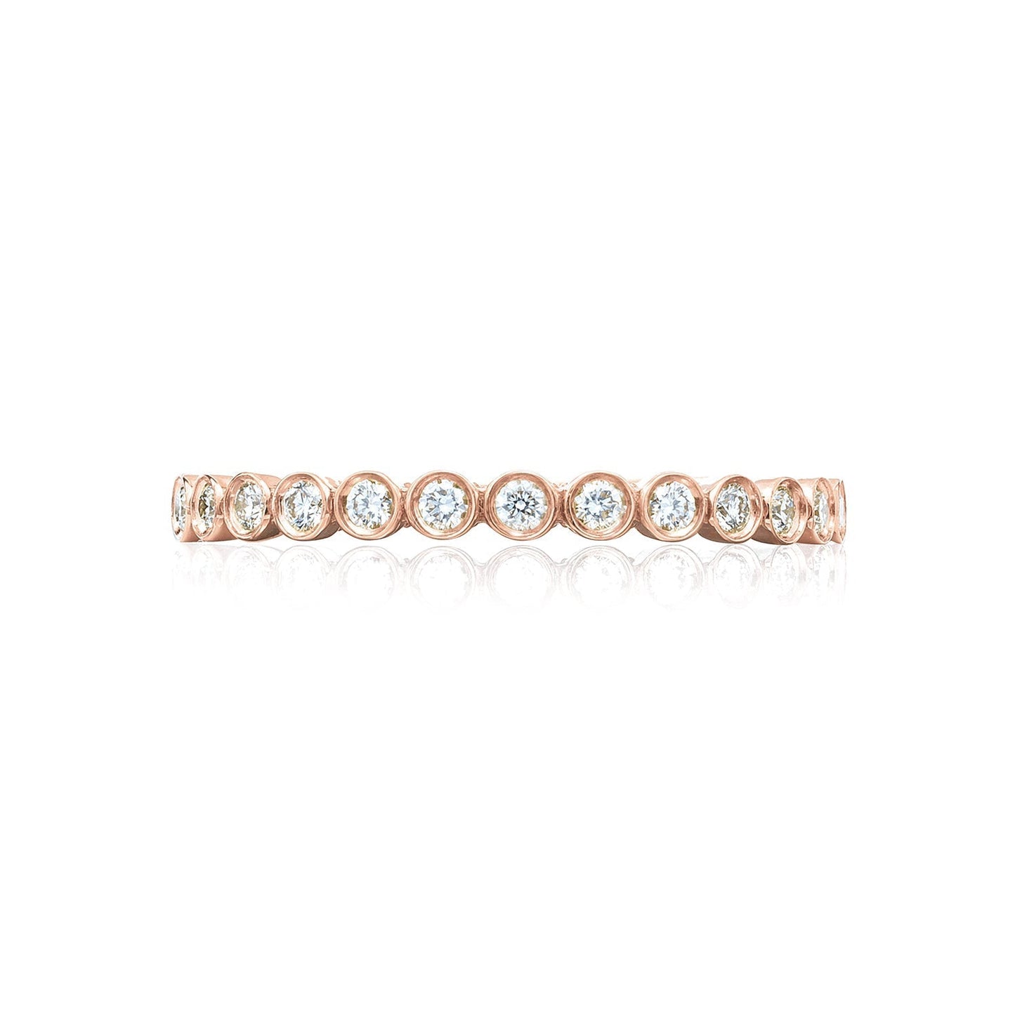 Tacori 18k Rose Gold Sculpted Crescent Diamond Wedding Band (0.2 CTW)