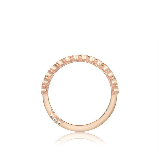 Tacori 18k Rose Gold Sculpted Crescent Diamond Wedding Band (0.2 CTW)