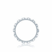 Tacori Platinum Sculpted Crescent Diamond Eternity Wedding Band (0.32 CTW)