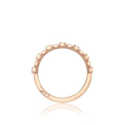 Tacori 18k Rose Gold Sculpted Crescent Diamond Wedding Band (0.17 CTW)