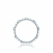 Tacori 18k White Gold Sculpted Crescent Diamond Eternity Wedding Band (0.27 CTW)