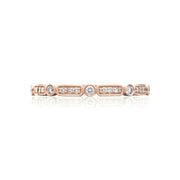 Tacori 18k Rose Gold Sculpted Crescent Diamond Wedding Band (0.15 CTW)