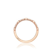 Tacori 18k Rose Gold Sculpted Crescent Diamond Wedding Band (0.15 CTW)