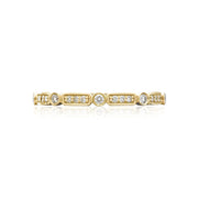 Tacori 18k Yellow Gold Sculpted Crescent Diamond Wedding Band (0.15 CTW)