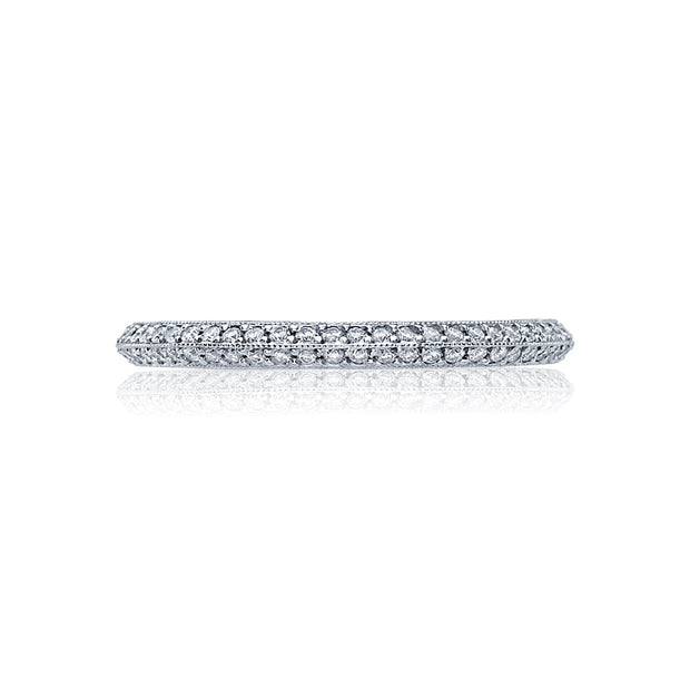 Tacori 18k White Gold Simply Tacori Diamond Wedding Band (0.32 CTW)