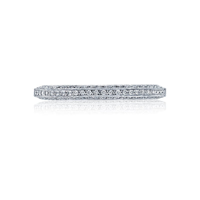 Tacori 18k White Gold Simply Tacori Diamond Wedding Band (0.18 CTW)