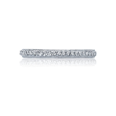 Tacori 18k White Gold Simply Tacori Diamond Wedding Band (0.09 CTW)