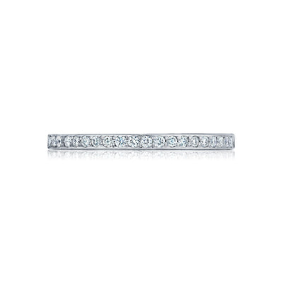 Tacori 18k White Gold Ribbon Diamond Wedding Band (0.17 CTW)