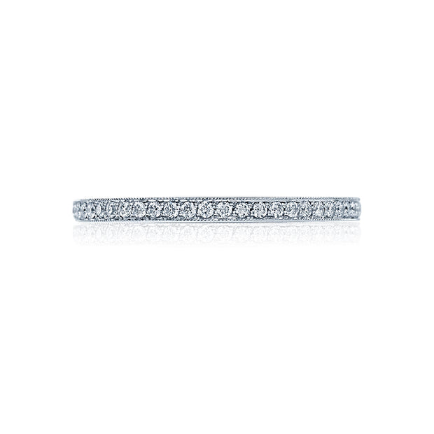 Tacori 18k White Gold Ribbon Diamond Eternity Wedding Band (0.39 CTW)