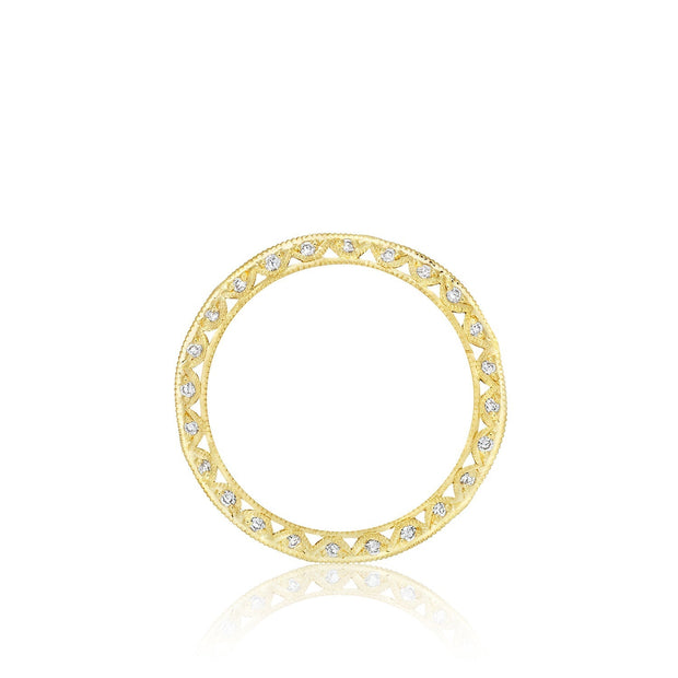 Tacori 18k Yellow Gold Classic Crescent Diamond Wedding Band (0.87 CTW)