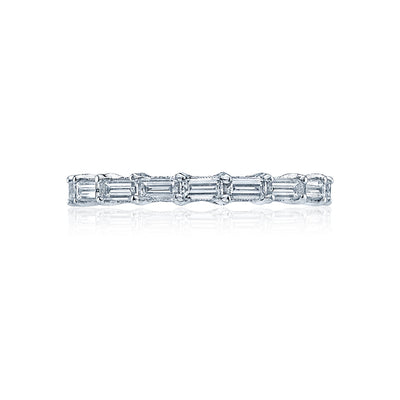 Tacori 18k White Gold Classic Crescent Diamond Eternity Wedding Band (1.75 CTW)