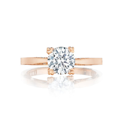 Tacori 18k Rose Gold Simply Tacori Round Diamond Engagement Ring Setting (0.05 CTW)