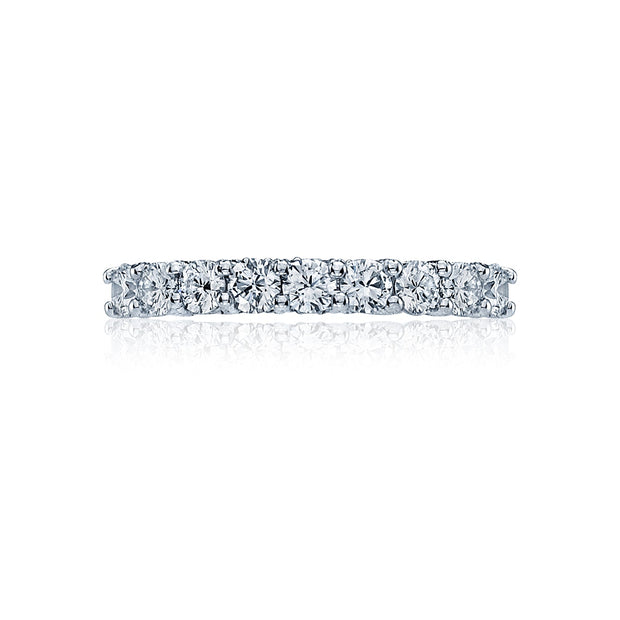 Tacori 18k White Gold Classic Crescent Diamond Wedding Band (0.73 CTW)