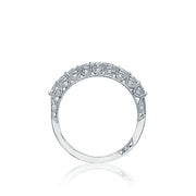 Tacori 18k White Gold Classic Crescent Diamond Wedding Band (0.73 CTW)