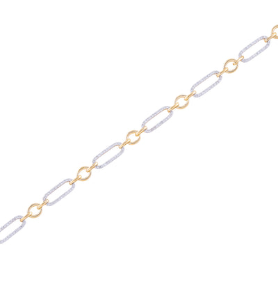 1.00 Ct Diamond Length 7.25" 14K Yellow Gold