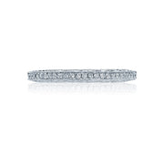 Tacori 18k White Gold Classic Crescent Diamond Wedding Band (0.22 CTW)