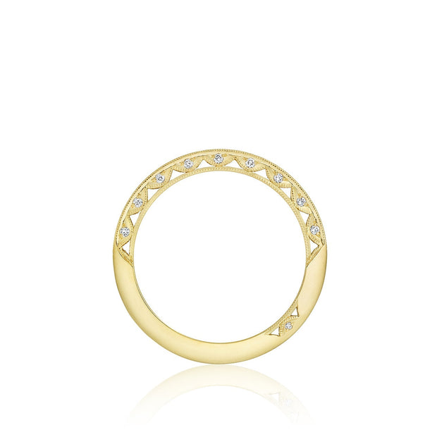 Tacori 18k Yellow Gold Classic Crescent Diamond Wedding Band (0.22 CTW)