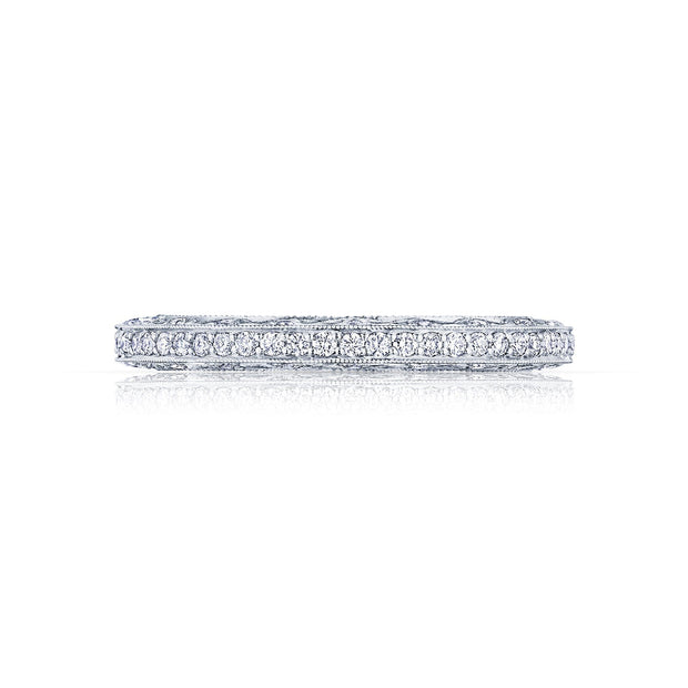 Tacori Platinum Classic Crescent Diamond Wedding Band (0.35 CTW)