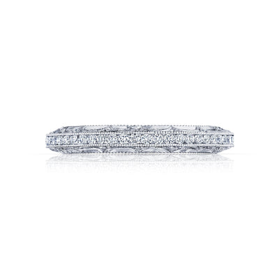 Tacori 18k White Gold Reverse Crescent Diamond Wedding Band (0.36 CTW)