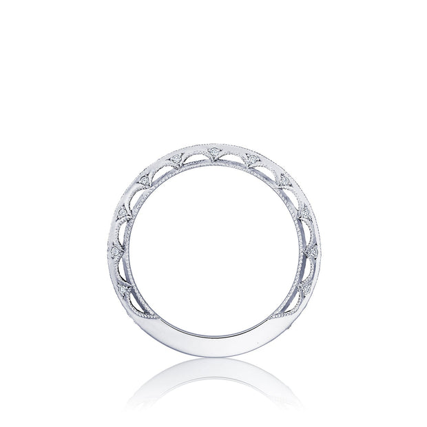 Tacori 18k White Gold Reverse Crescent Diamond Wedding Band (0.36 CTW)