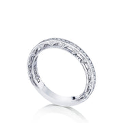 Tacori 18k White Gold Reverse Crescent Diamond Wedding Band (0.36 CTW)