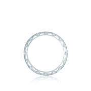 Tacori 18k White Gold Reverse Crescent Diamond Wedding Band (0.5 CTW)