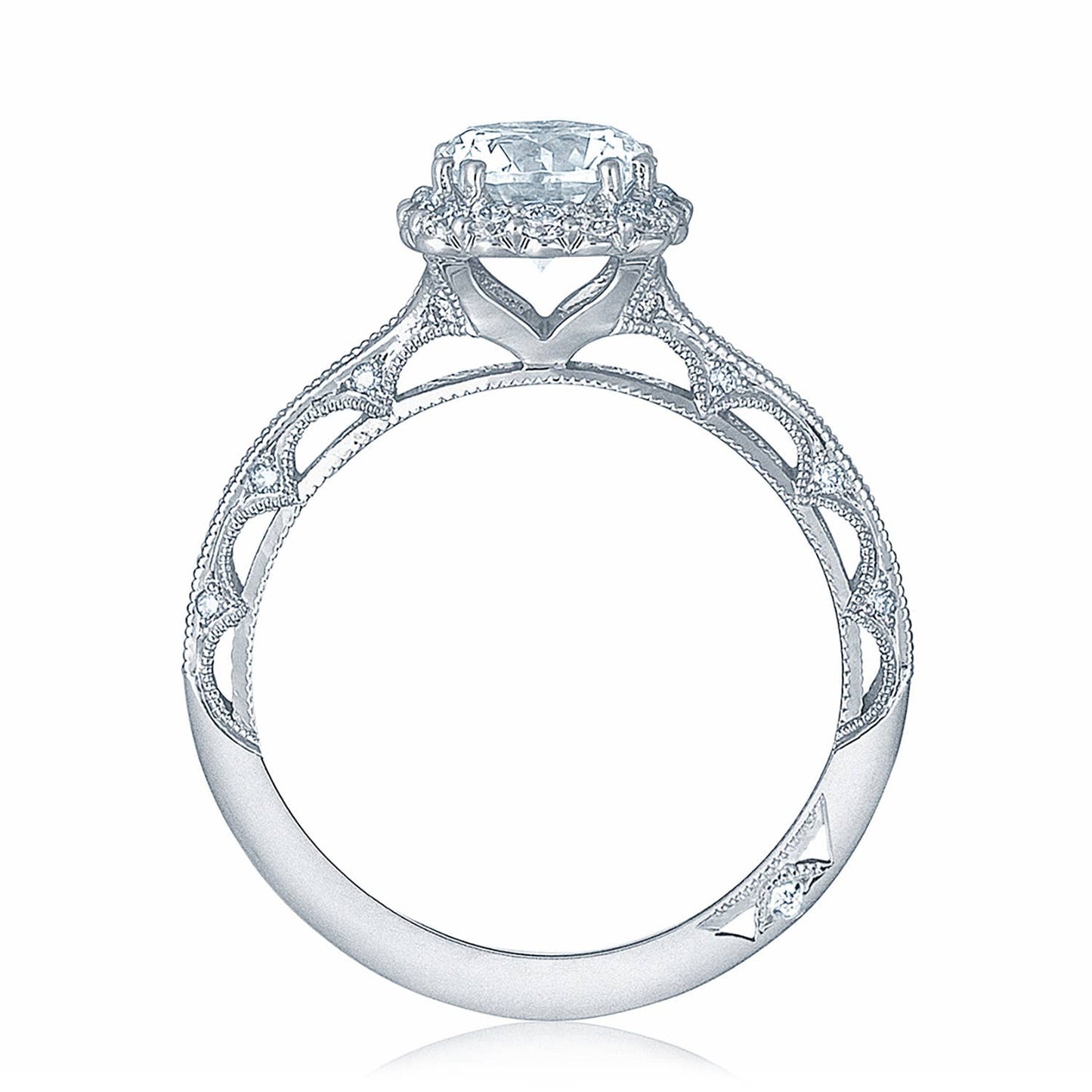 Round with Cushion Bloom Engagement Ring