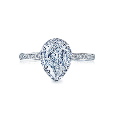 Tacori Platinum Dantela Pear Diamond Engagement Ring Setting (0.39 CTW)