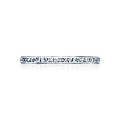 Tacori 18k White Gold Dantela Diamond Wedding Band (0.35 CTW)