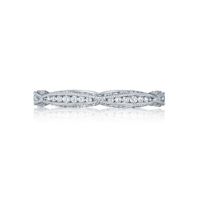 Tacori 18k White Gold Classic Crescent Diamond Wedding Band (0.44 CTW)