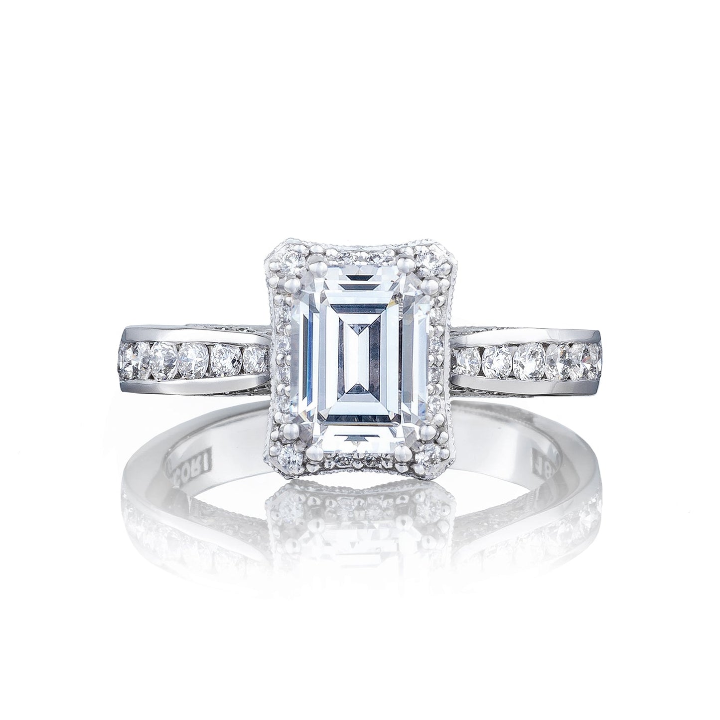 Tacori 18k White Gold Dantela Engagement Ring Setting (0.52 CTW)