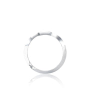 Tacori 18k White Gold Ribbon Diamond Wedding Band (0.12 CTW)