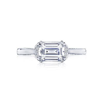 Tacori 18k White Gold Simply Tacori Marquise Diamond Engagement Ring Setting (0.09 CTW)