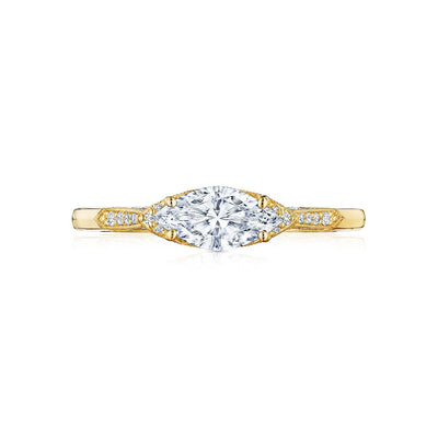 Tacori 18k Yellow Gold Simply Tacori Marquise Diamond Engagement Ring Setting (0.12 CTW)