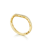 Tacori 18k Yellow Gold Sculpted Crescent Diamond Wedding Band (0.17 CTW)