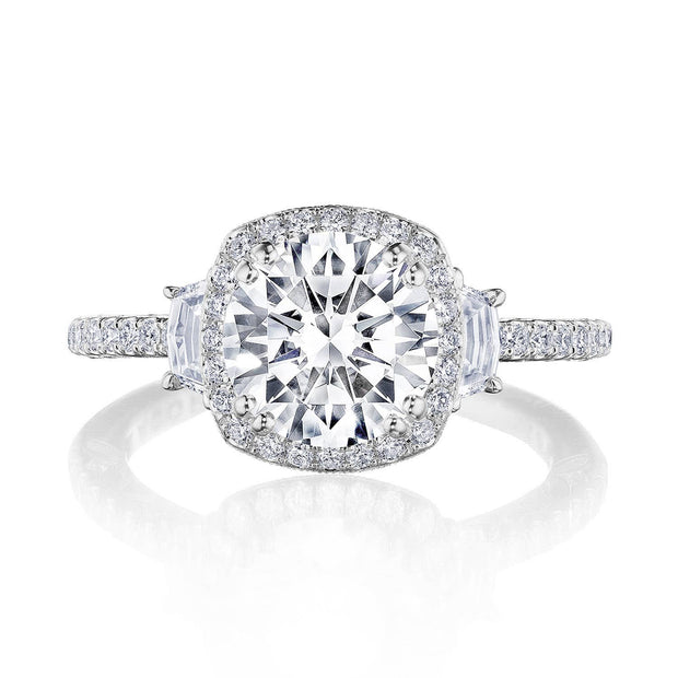 Cushion 3-Stone Engagement Ring