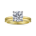 Gabriel & Co |  Classic Collection - 14K White-Yellow Gold Diamond Engagement Ring