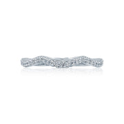 Tacori 18k White Gold Ribbon Diamond Wedding Band (0.18 CTW)