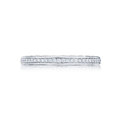 Tacori 18k White Gold Starlit Diamond Wedding Band (0.15 CTW)