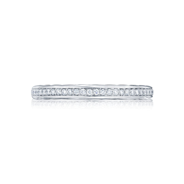 Tacori 18k White Gold Starlit Diamond Wedding Band (0.15 CTW)