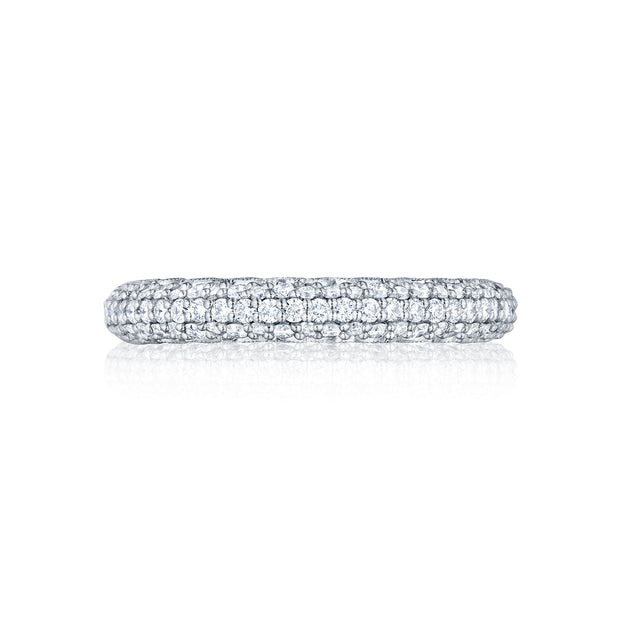 Tacori 18k White Gold Starlit Diamond Wedding Band (0.78 CTW)